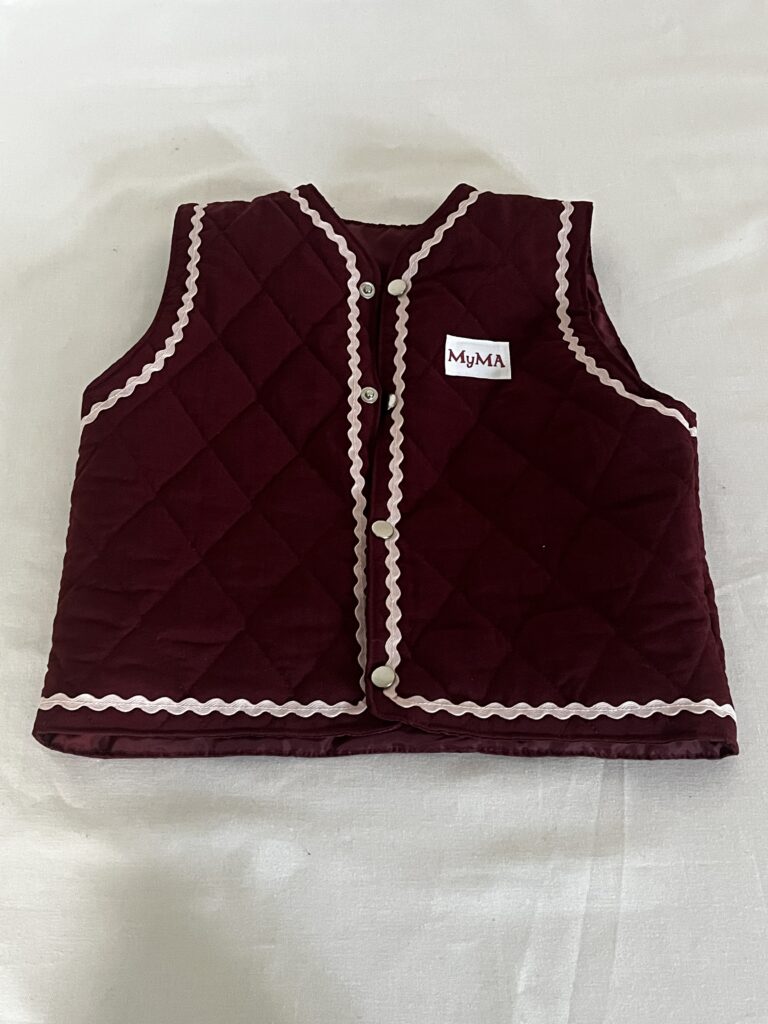 Bordeaux quiltet vest